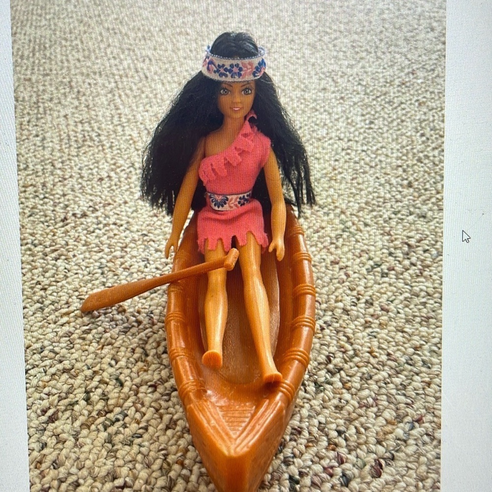 Vtg Indian Princess Doll W/Accessories Y2K